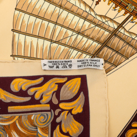 Pre-Loved Hermes Jonques Et Sampans Silk Scarf - Picture 7 of 7